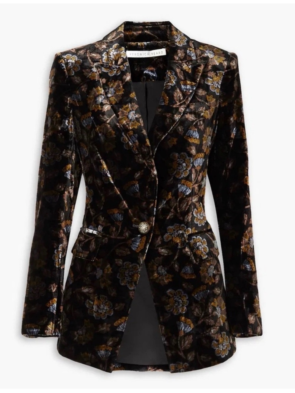 Veronica Beard Velvet Floral Blazer Jacket